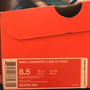 Nike Lunarepic flyknit lows